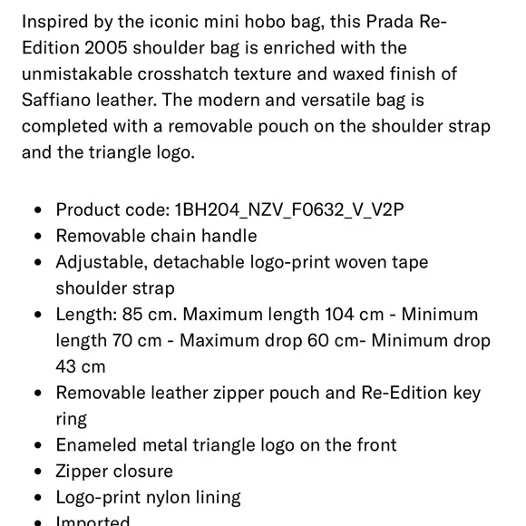 Prada Re Edition 2005 Saffiano leather Bag - Picture 16 of 16